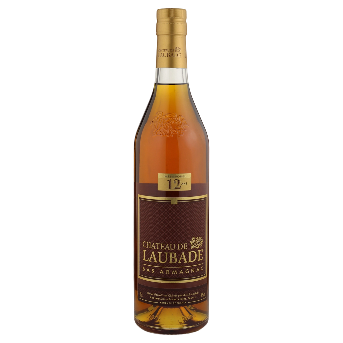 A bottle of Chateau de Laubade Bas Armagnac Hors d'âge 12YO 40% 700ml