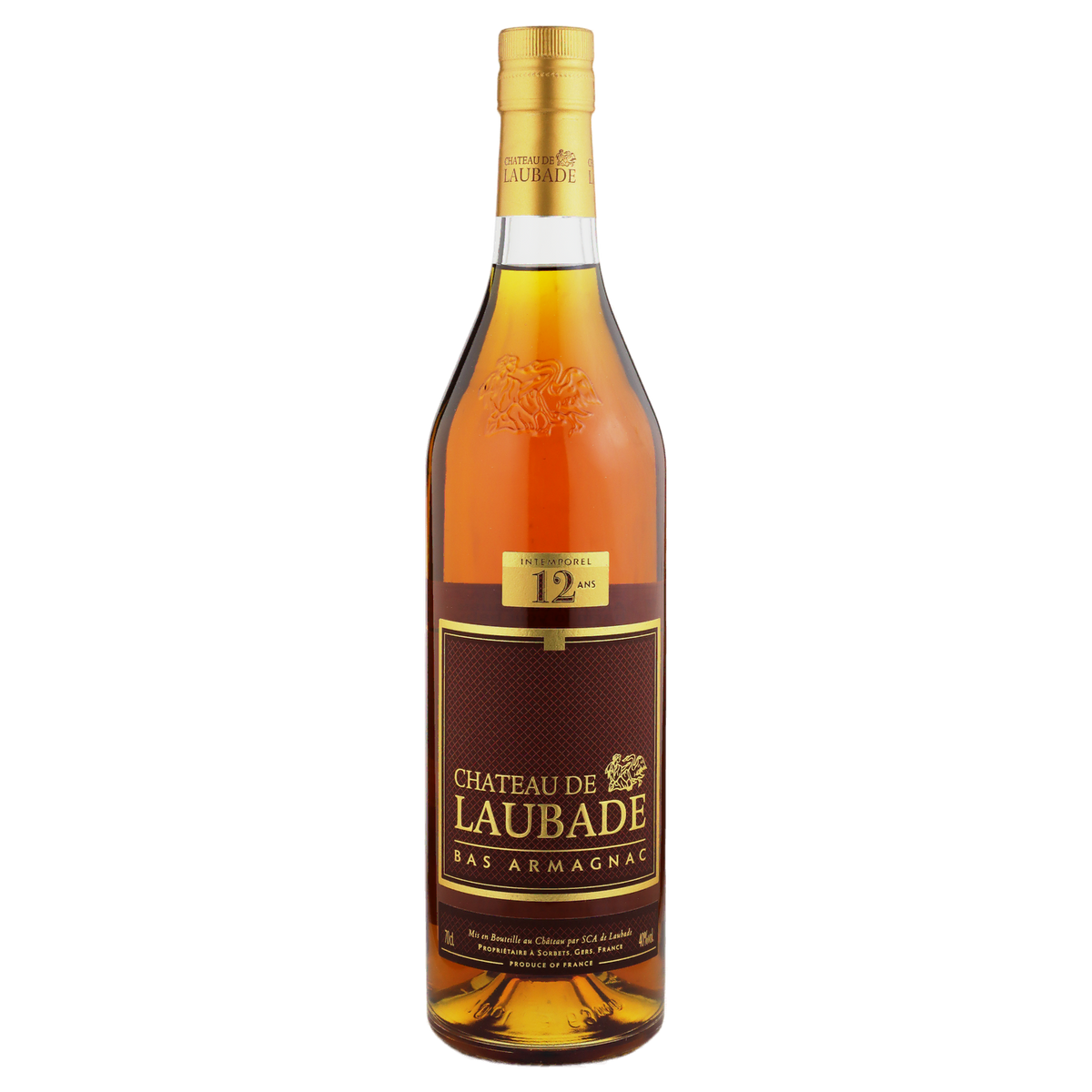 A bottle of Chateau de Laubade Bas Armagnac Intemporel 12YO 40% 700ml