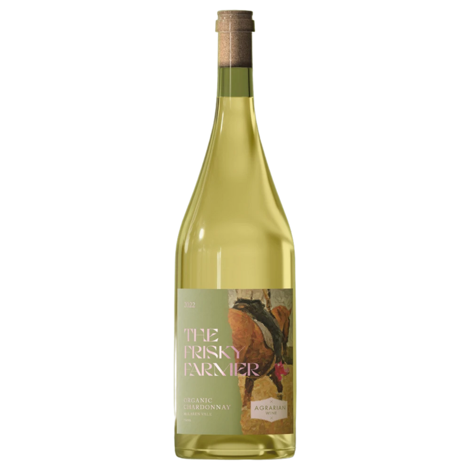 A bottle of Agrarian Frisky Farmer Chardonnay 2023 750ml White Wine