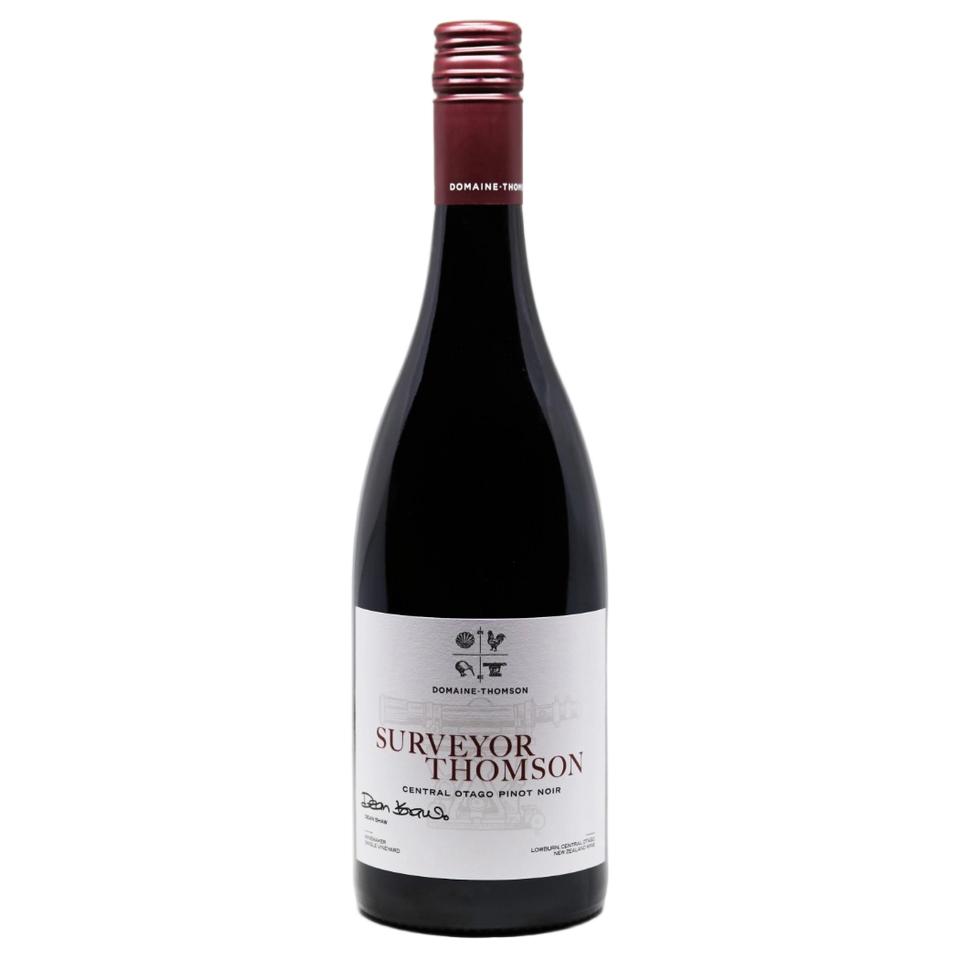 A bottle of Domaine Thomson Surveyor Thomson Pinot Noir 2023 750ml Red Wine