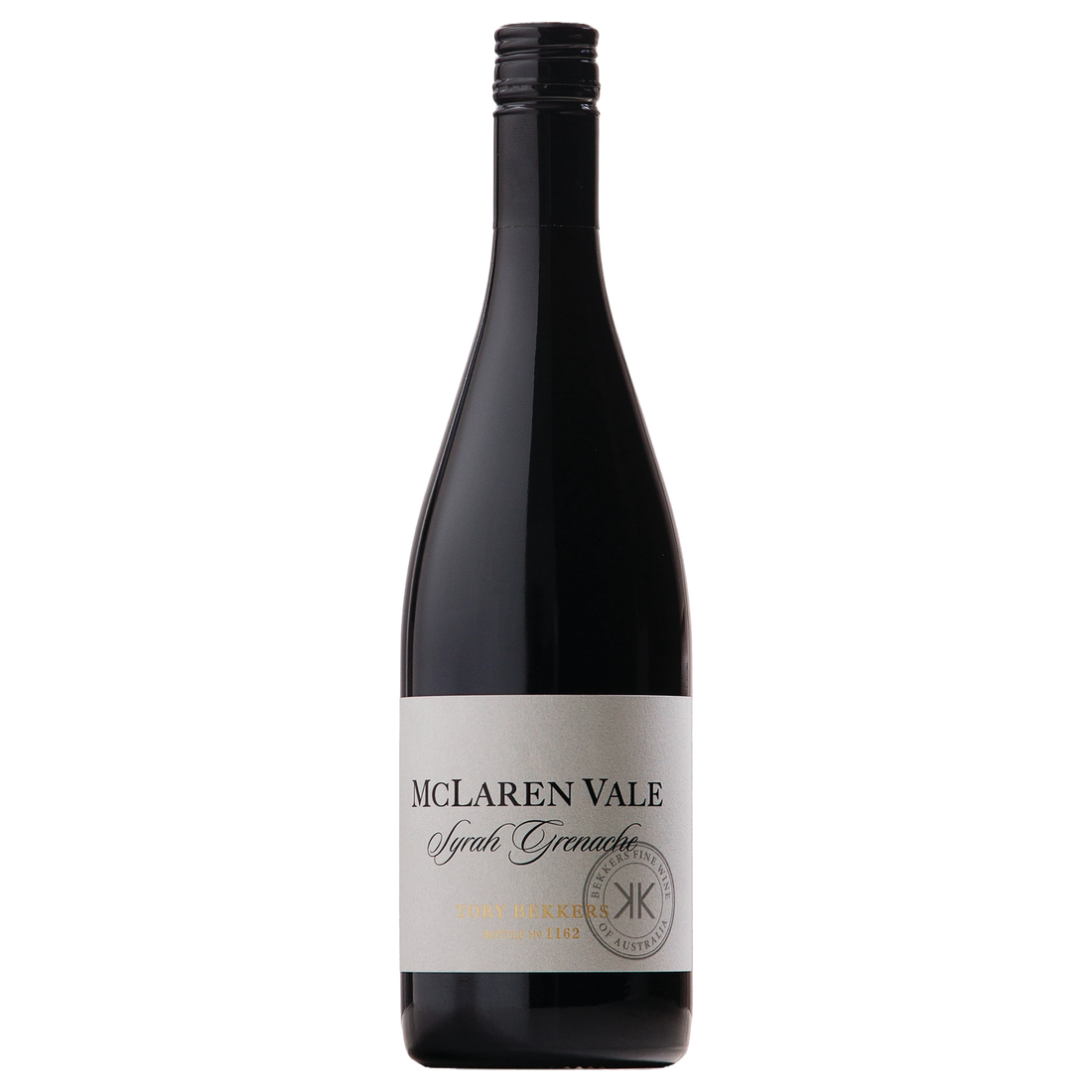 A bottle of Bekkers McLaren Vale Syrah Grenache Museum Release 2016 750ml Red Wine
