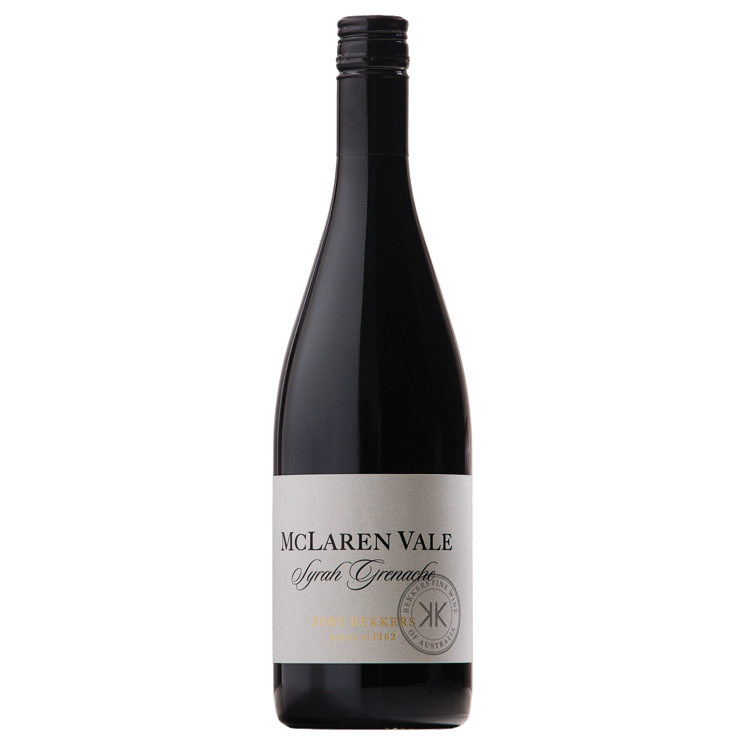 A bottle of Bekkers McLaren Vale Syrah Grenache Museum Release 2016 750ml Red Wine