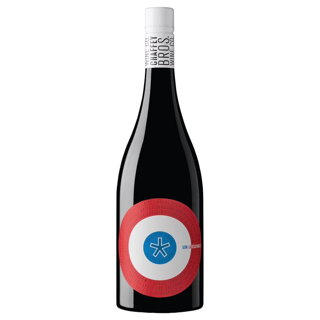 A bottle of Chaffey Bros Battle for Barossa La Résistance GSM 2024 750ml Red Wine