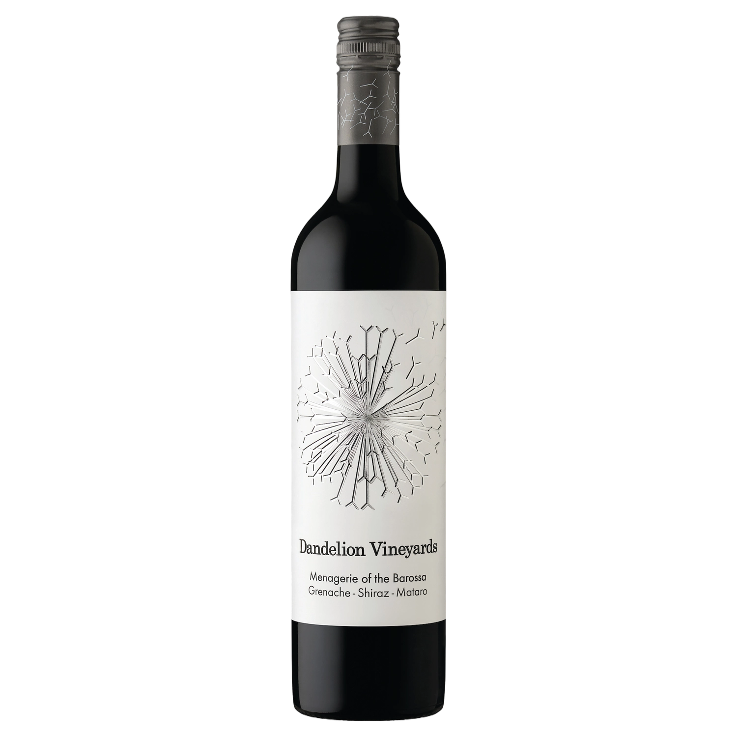 A bottle of Dandelion Vineyards Menagerie of the Barossa Grenache Shiraz Mataro 2024 750ml Red Wine