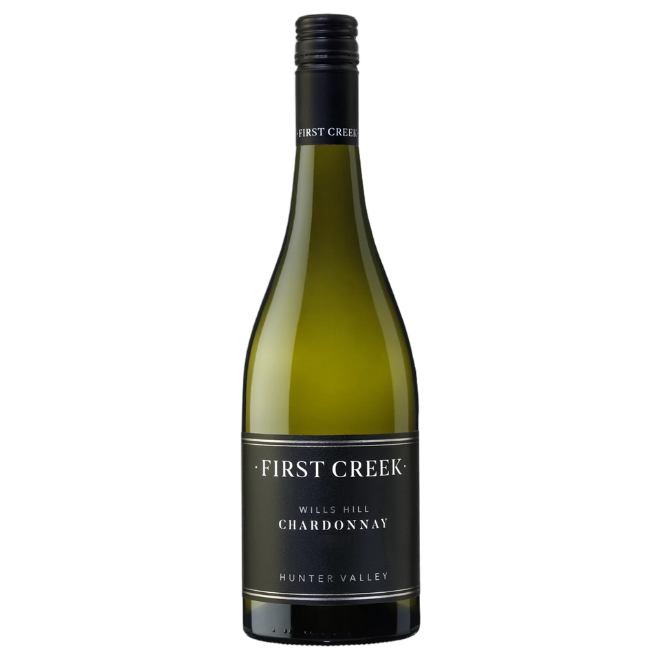 A bottle of First Creek Single Vineyard Will'S Hill Chardonnay 2023 750ml White Wine