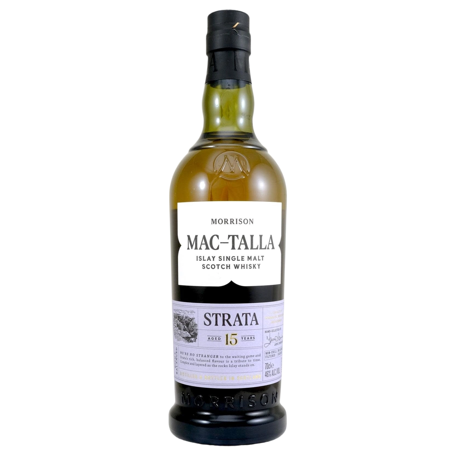 A bottle of Mac Talla 'Strata' 15 Year Old Islay Single Malt Scotch Whisky 700ml