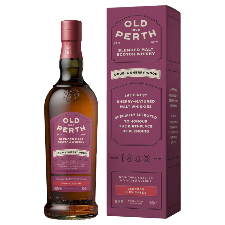 A bottle of Old Perth 'Double Sherry Wood' Blended Malt Scotch Whisky 700ml