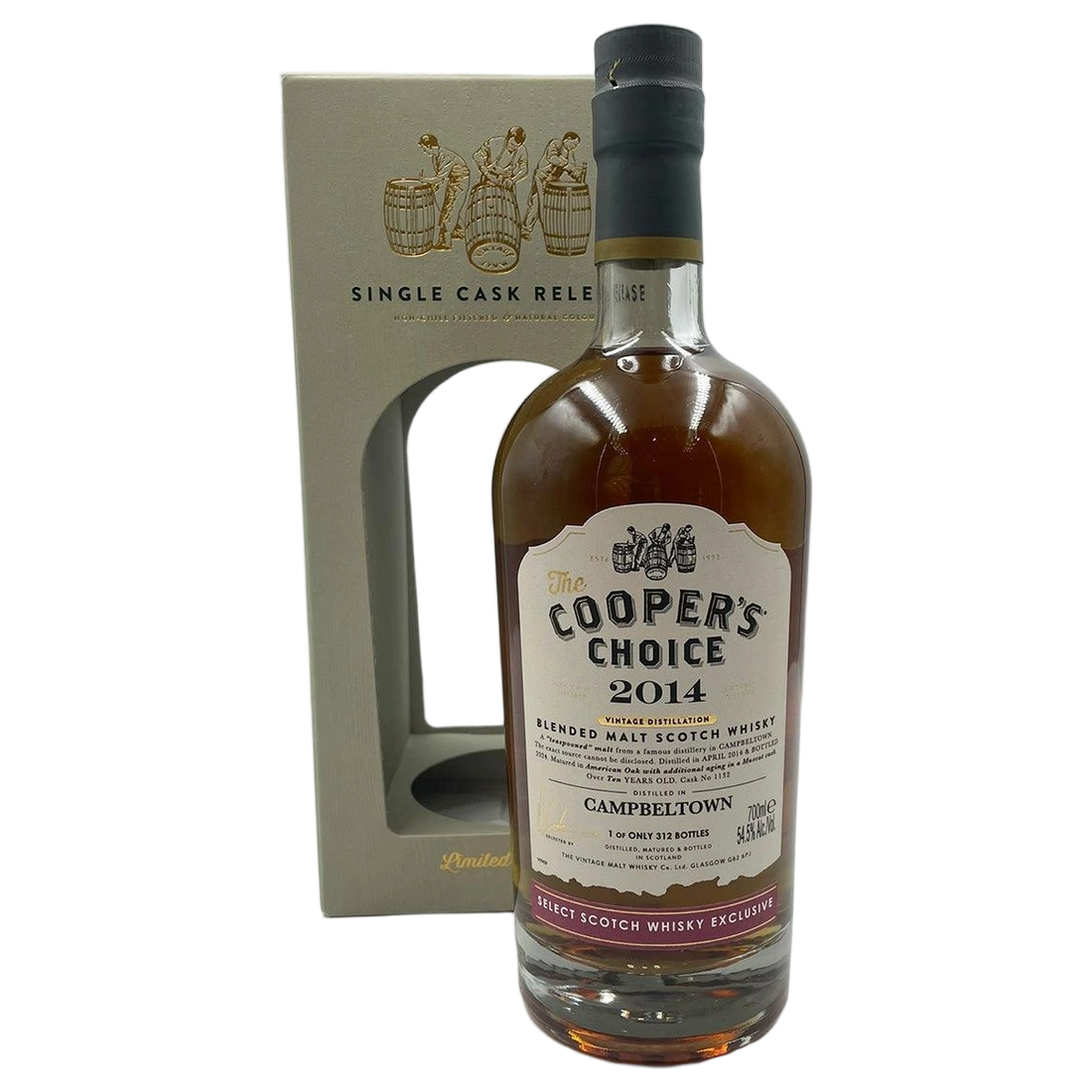 A bottle of Campbeltown 10 Year Old 2014 SSW exclusive Cooper's Choice Scotch Whisky 700ml