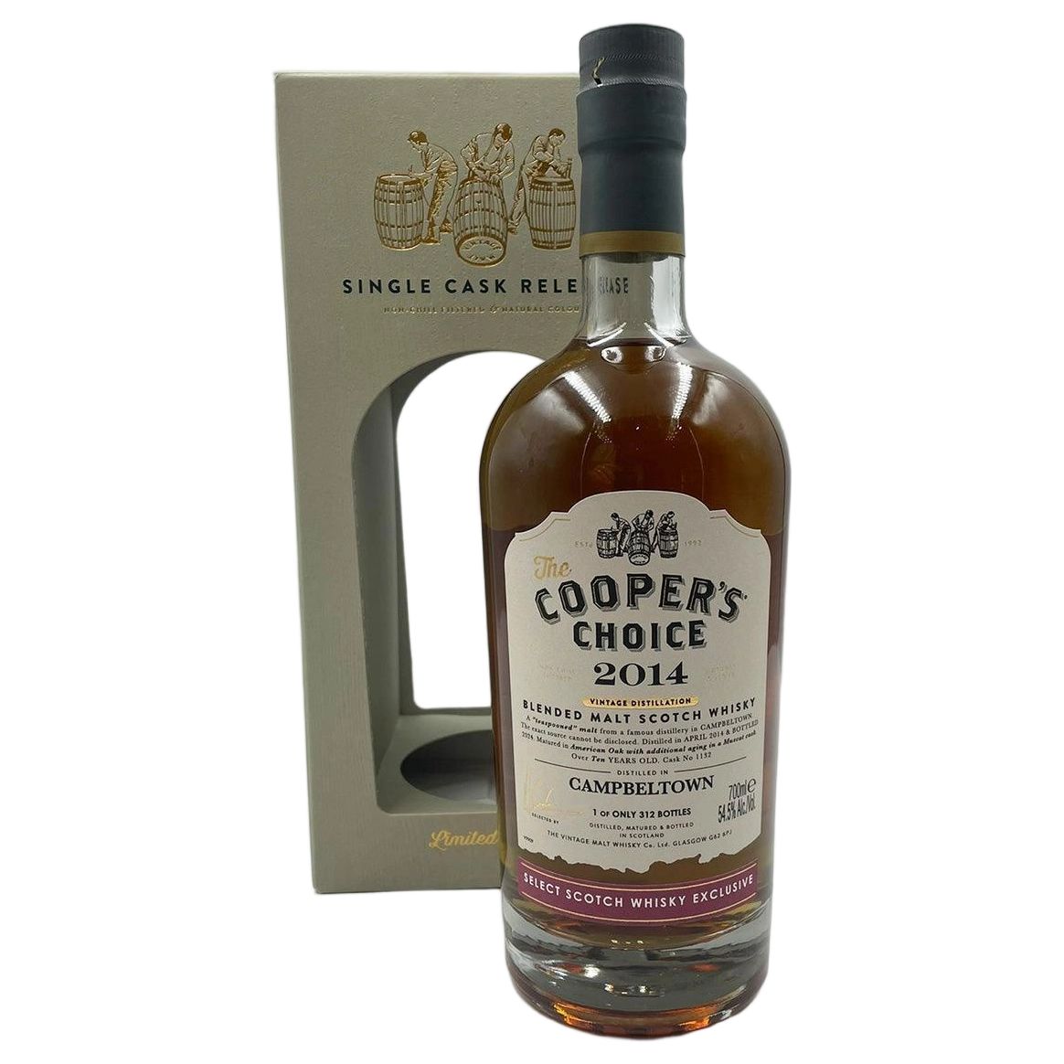 A bottle of Campbeltown 10 Year Old 2014 SSW exclusive Cooper's Choice Scotch Whisky 700ml