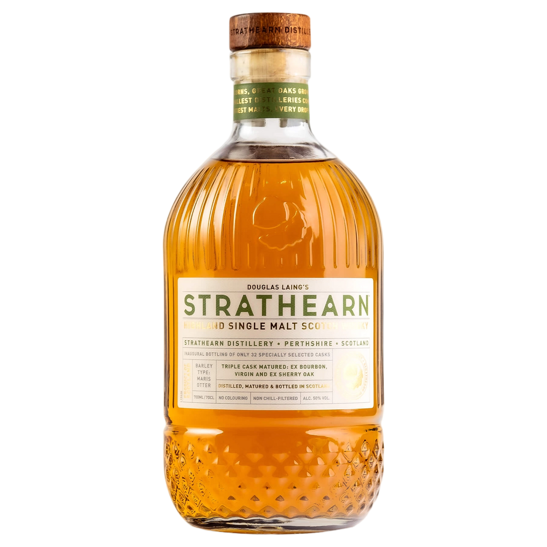 A bottle of Strathearn Highland Single Malt Scotch Whisky 700ml