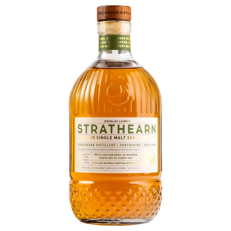 A bottle of Strathearn Highland Single Malt Scotch Whisky 700ml