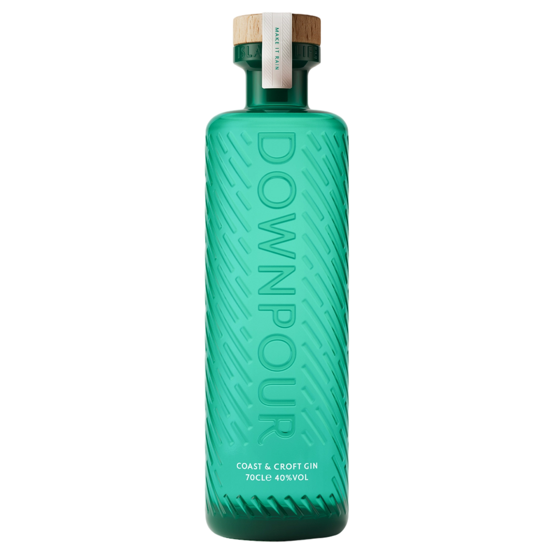 A bottle of Downpour Coast & Croft Scottish Gin 700ml
