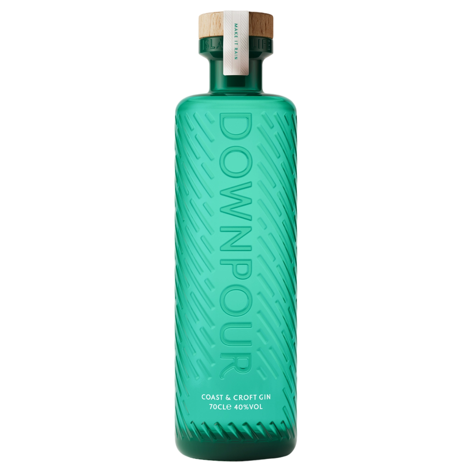 A bottle of Downpour Coast & Croft Scottish Gin 700ml