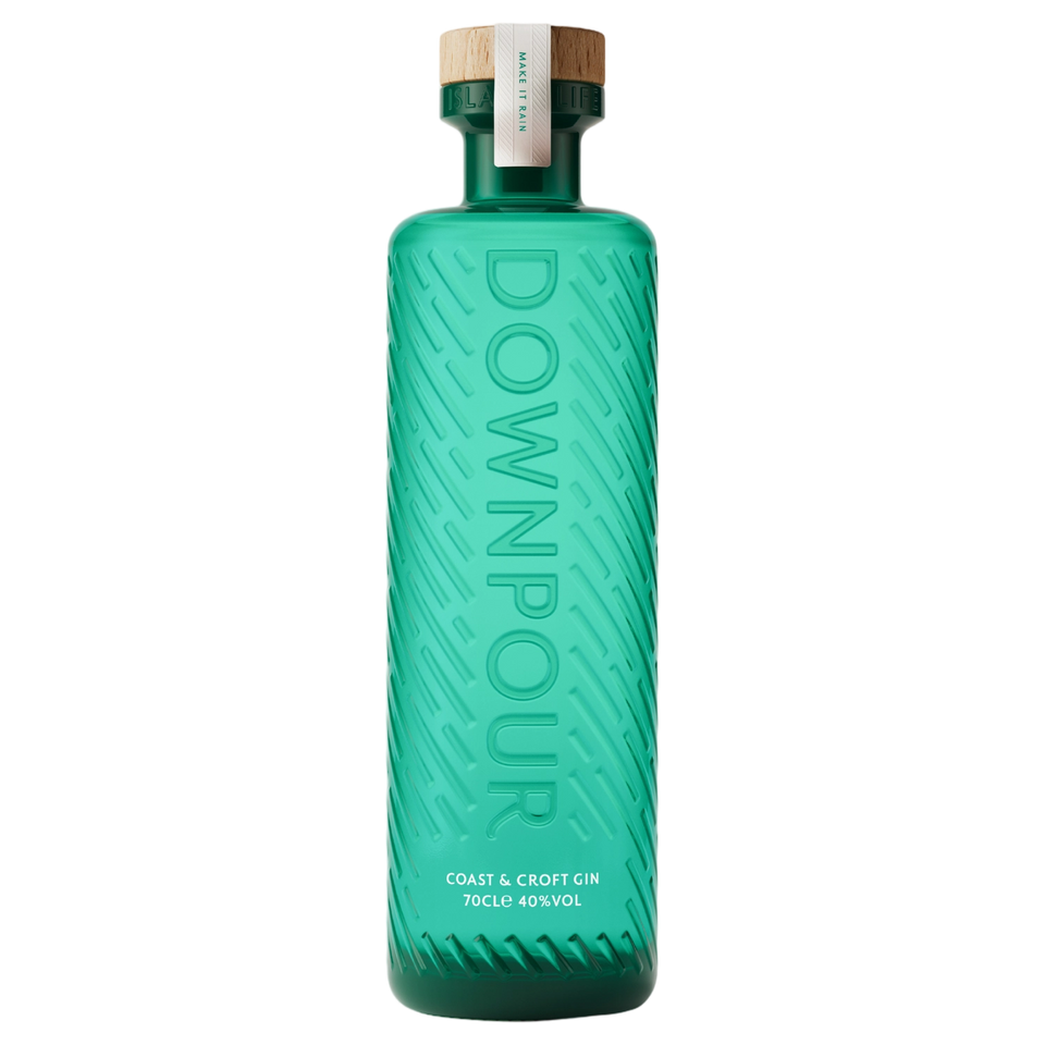 A bottle of Downpour Coast & Croft Scottish Gin 700ml