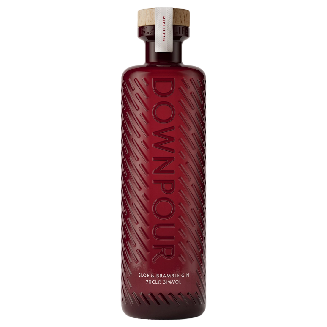 A bottle of Downpour Sloe & Bramble Scottish Gin 700ml