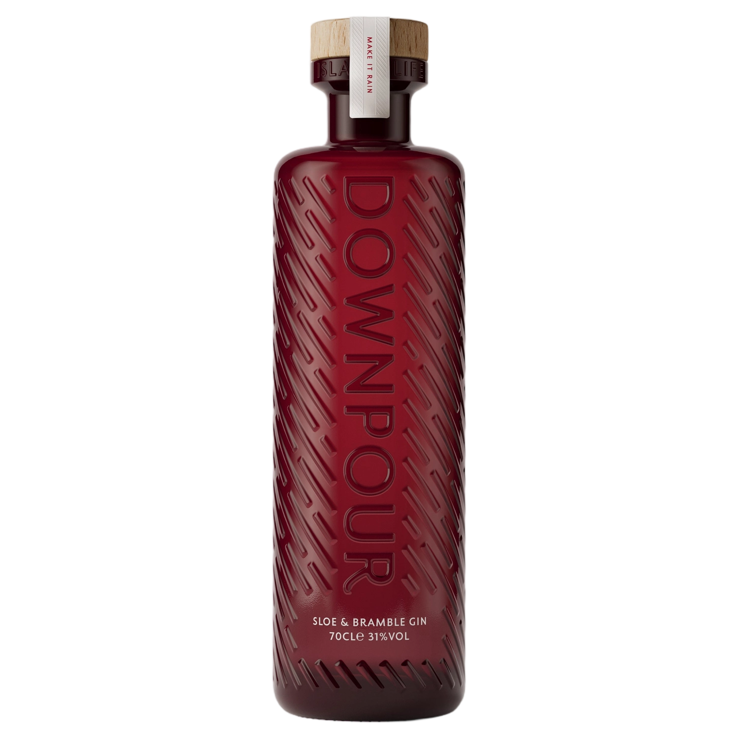 A bottle of Downpour Sloe & Bramble Scottish Gin 700ml