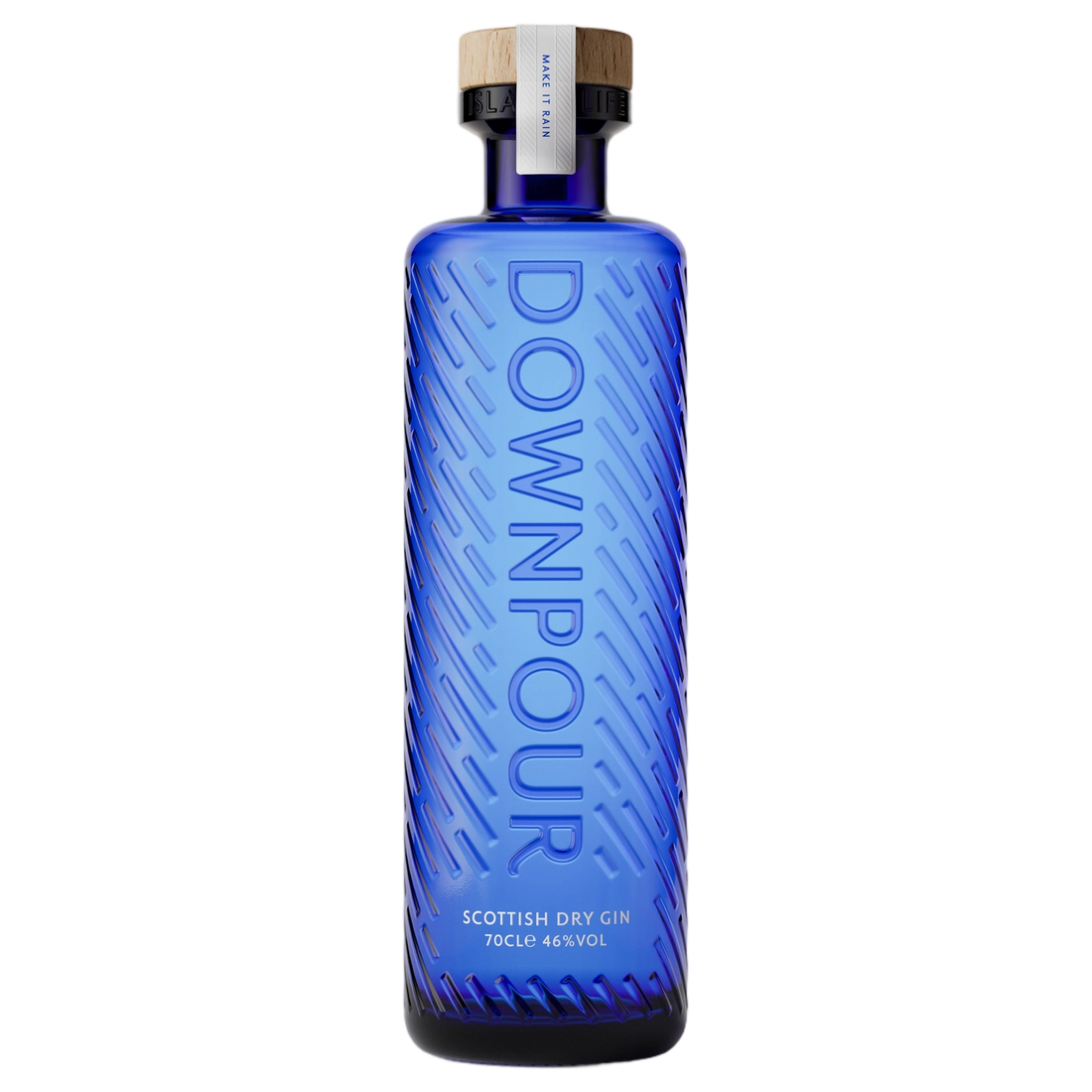 A bottle of Downpour Scottish Dry Gin 700ml
