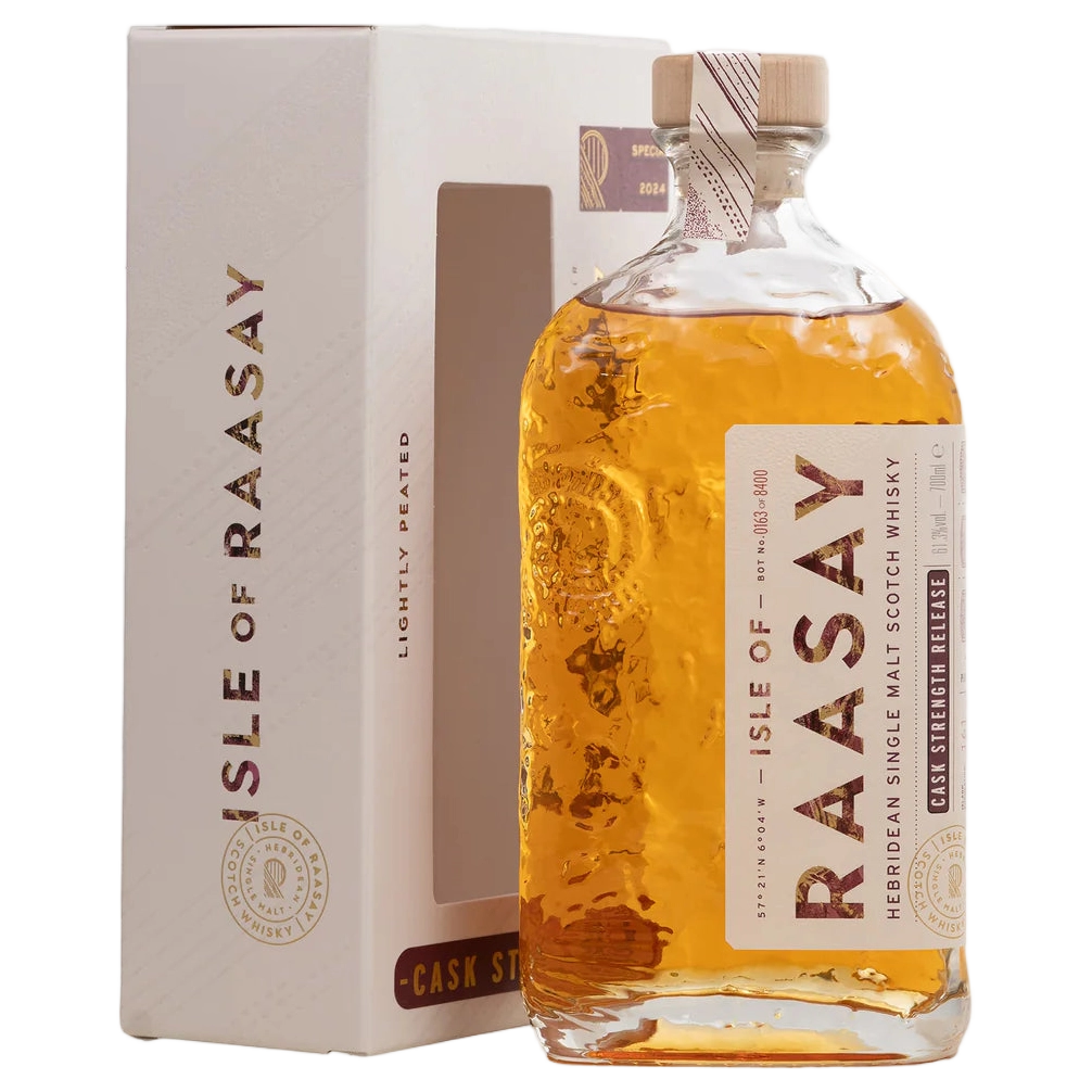 A bottle of Isle of Raasay Cask Strength Single Malt Whisky 700ml