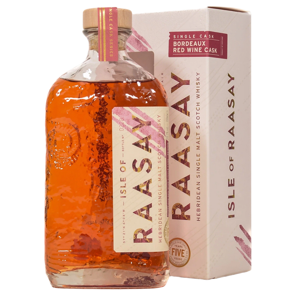 A bottle of Isle of Raasay 'Na Sia' 5YO Peated Ex Bordeaux Single Malt Whisky 700ml