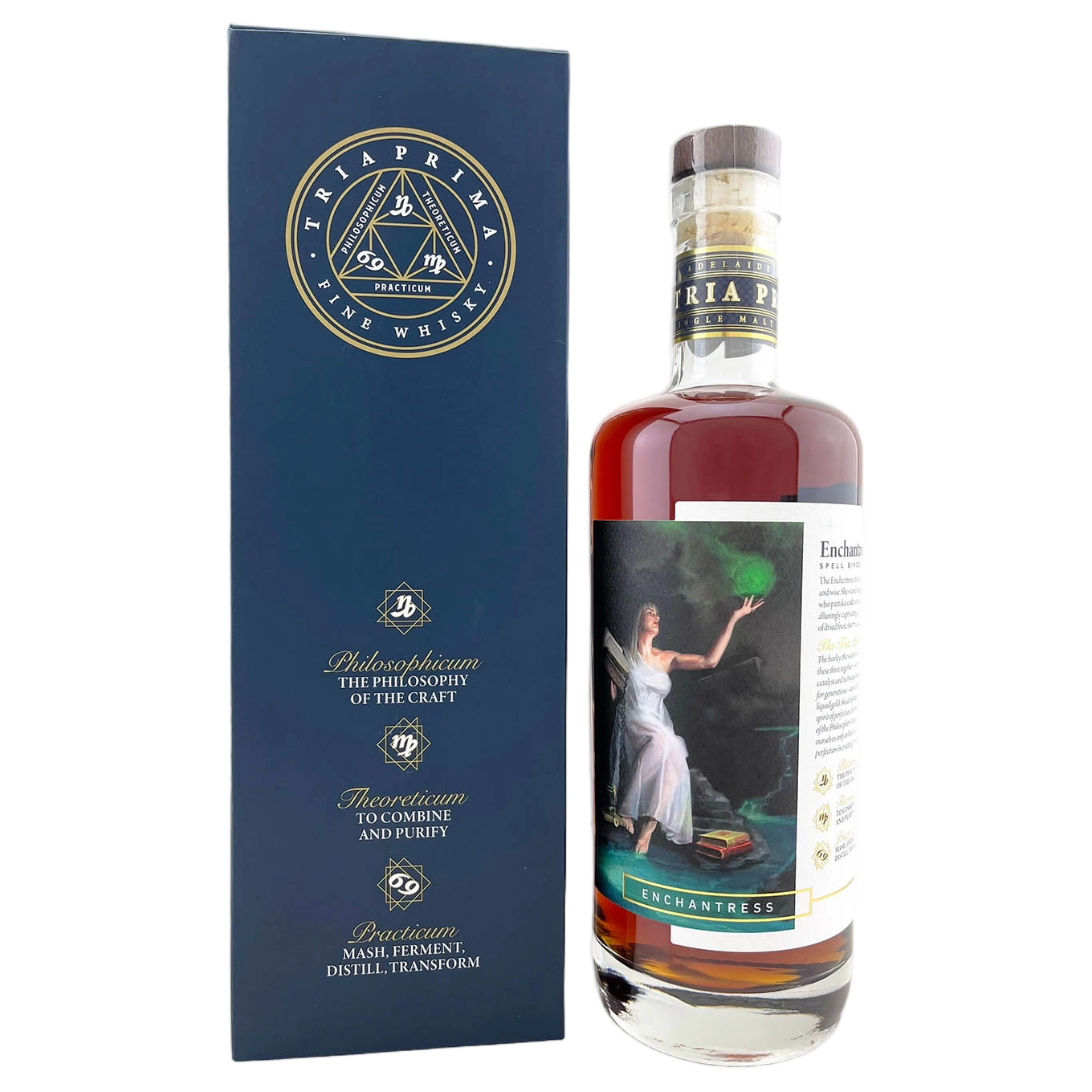 A bottle of Tria Prima Enchantress Batch 2 700ml