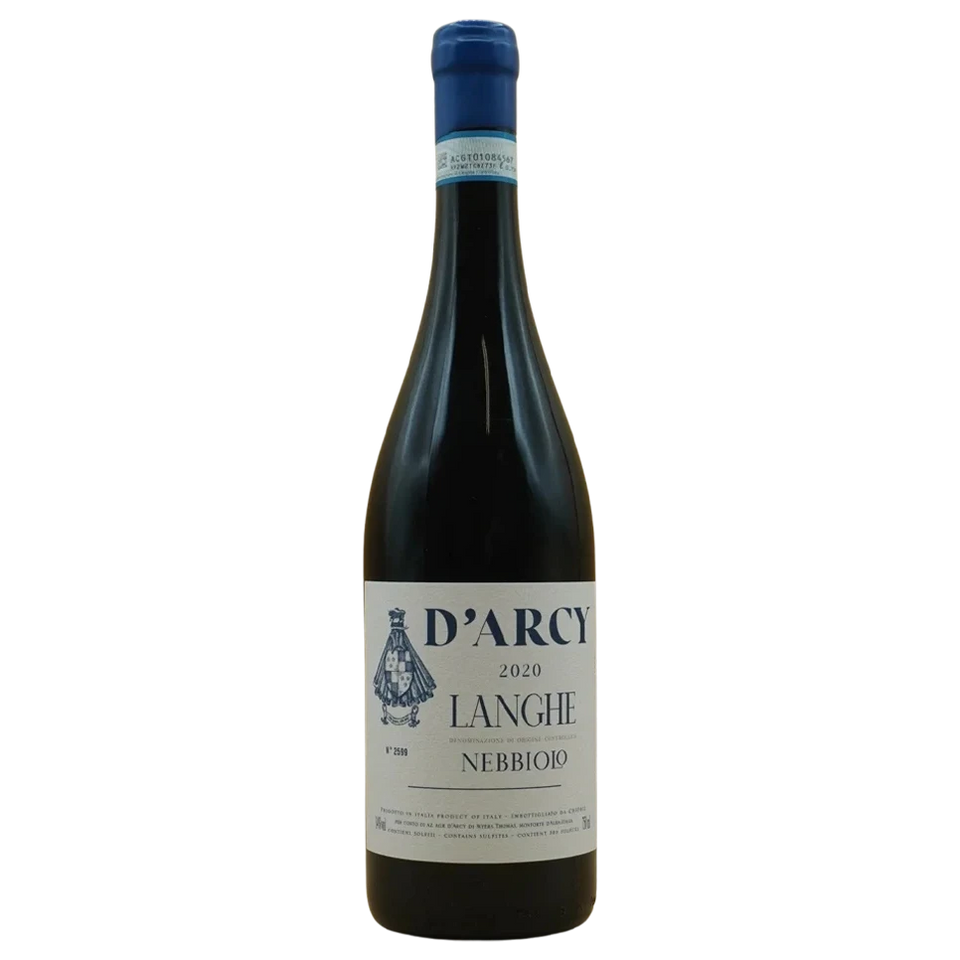 A bottle of Cantina D'Arcy Langhe Nebbiolo 2023 750ml Red Wine