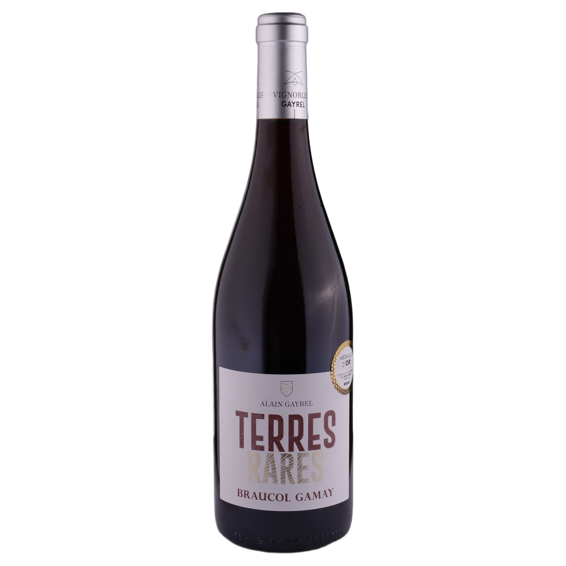 A bottle of Alain Gayrel Terres Rares Gamay 2024 750ml Red Wine