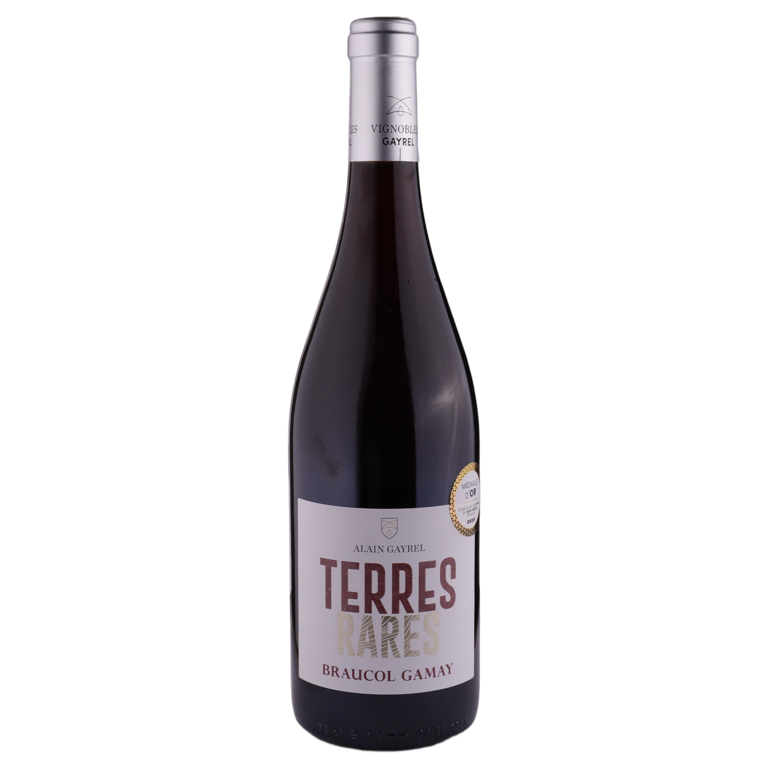 A bottle of Alain Gayrel Terres Rares Gamay 2024 750ml Red Wine