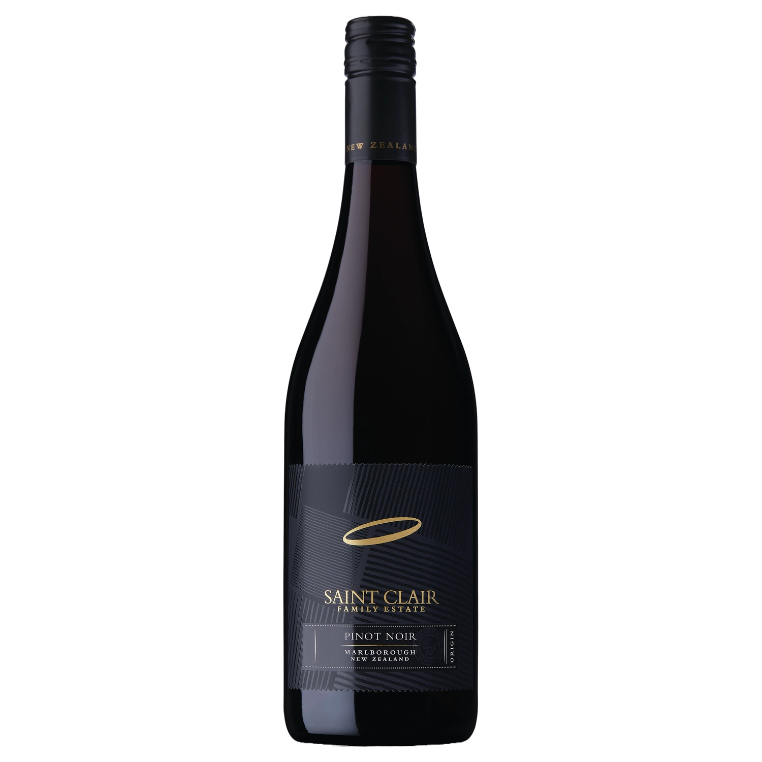 A bottle of Saint Clair Origin Pinot Noir Australia 2025 750ml Red Wine