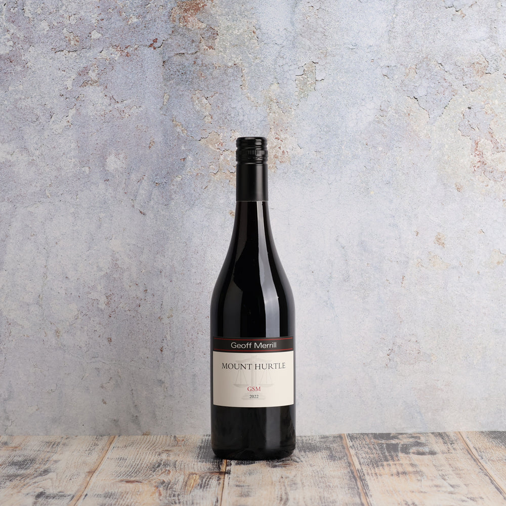 A bottle of Geoff Merrill Mount Hurtle GSM 2022 750ml Red Wine