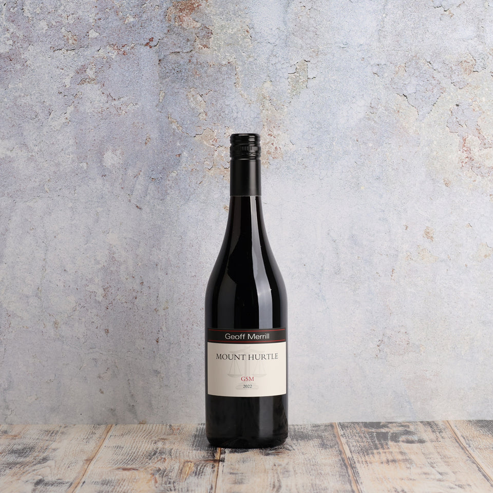 A bottle of Geoff Merrill Mount Hurtle GSM 2022 750ml Red Wine