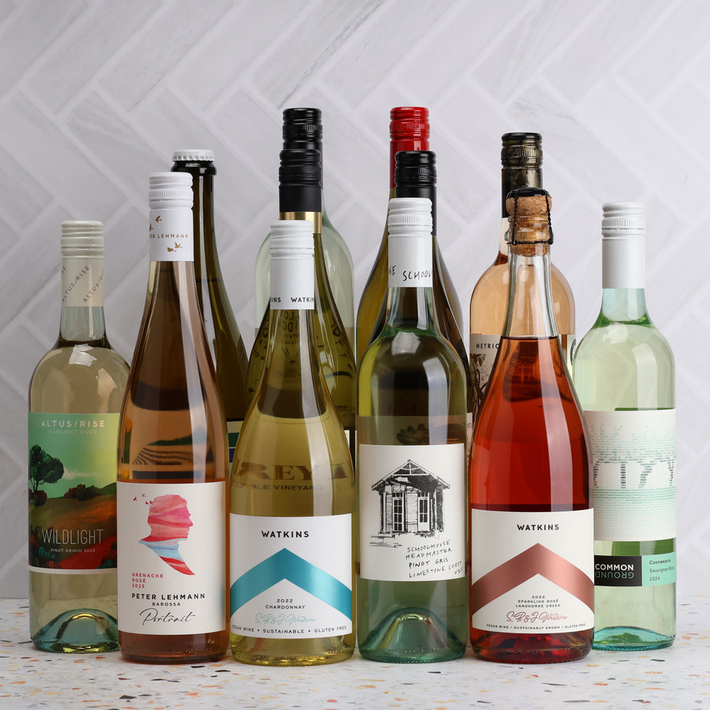 A collection of The Ready-for-Anything Dozen Featuring Sparkling, Rose & Fresh Whites Valued at $360 from The Wine Collective