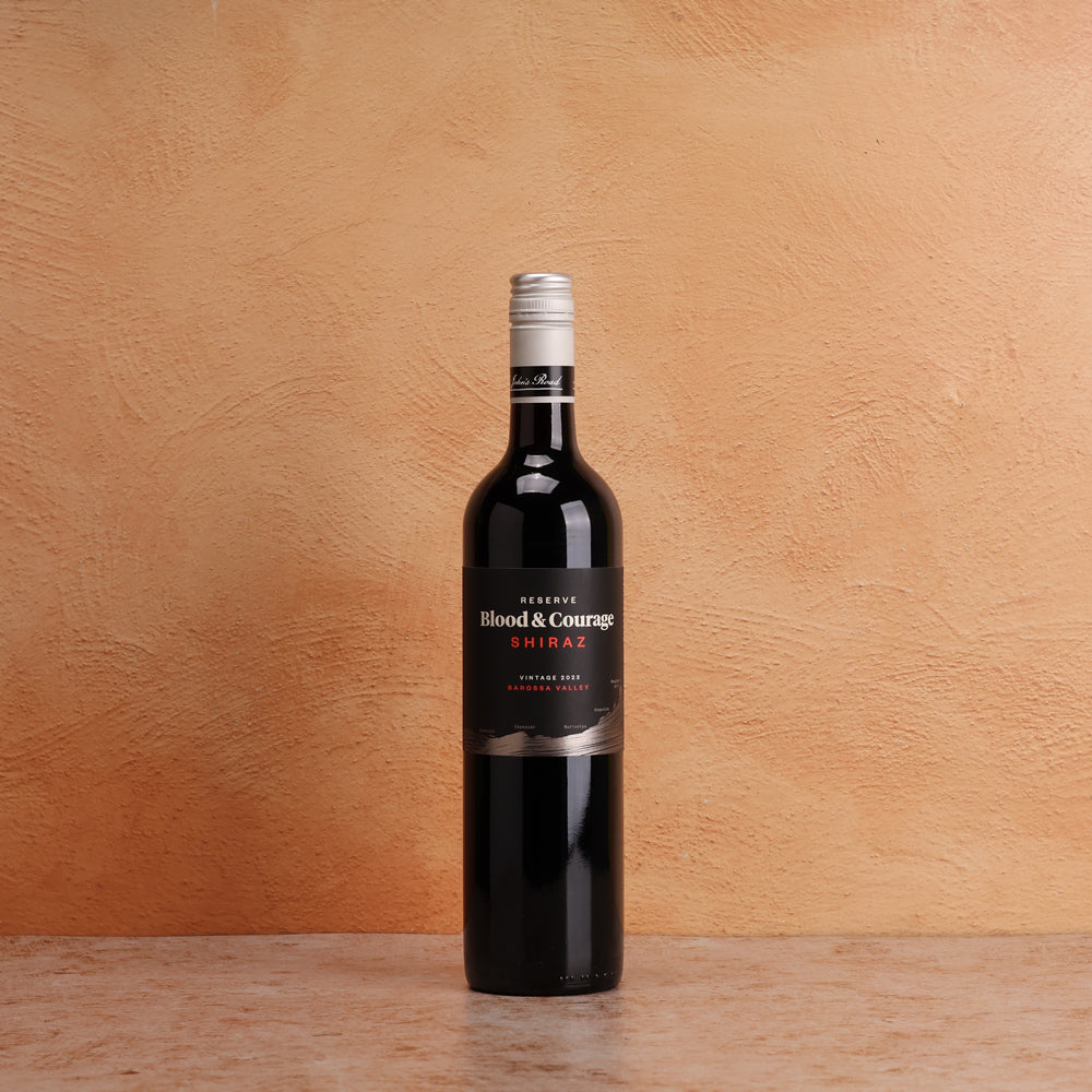A bottle of St Johns Road Blood & Courage Reserve Shiraz 2023 750ml Red Wine