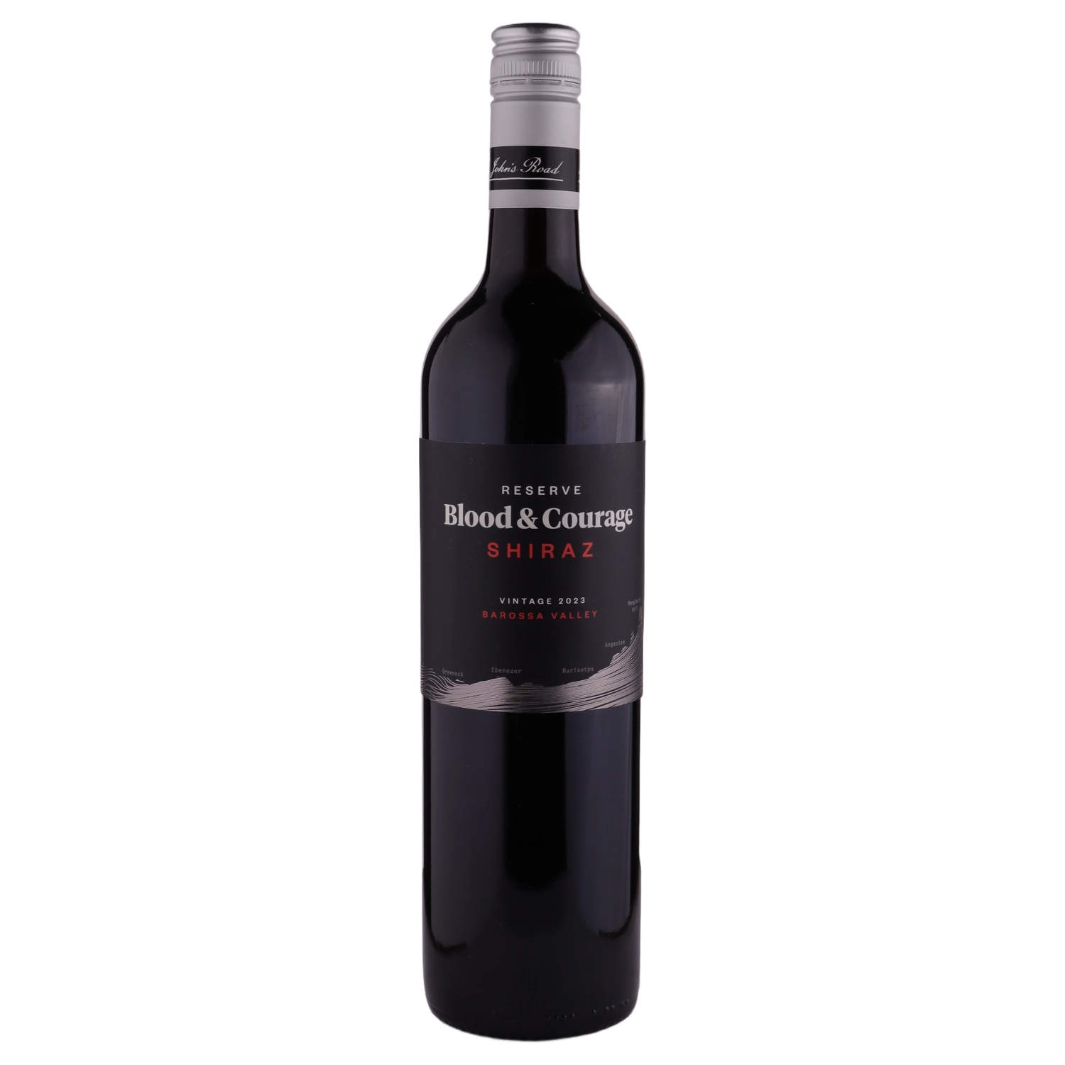 A bottle of St Johns Road Blood & Courage Reserve Shiraz 2023 750ml Red Wine