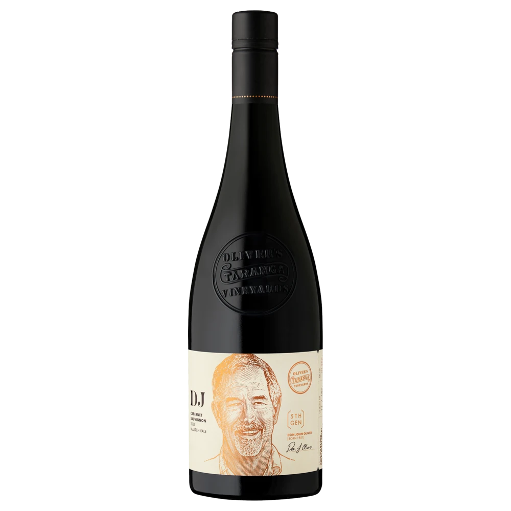 A bottle of Olivers Taranga DJ Reserve Cabernet Sauvignon 2023 750ml Red Wine