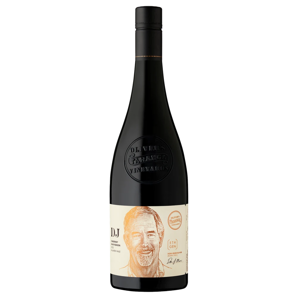 A bottle of Olivers Taranga DJ Reserve Cabernet Sauvignon 2023 750ml Red Wine