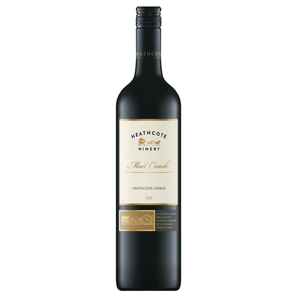 A bottle of Heathcote Mail Coach Shiraz 2024 750ml Red Wine