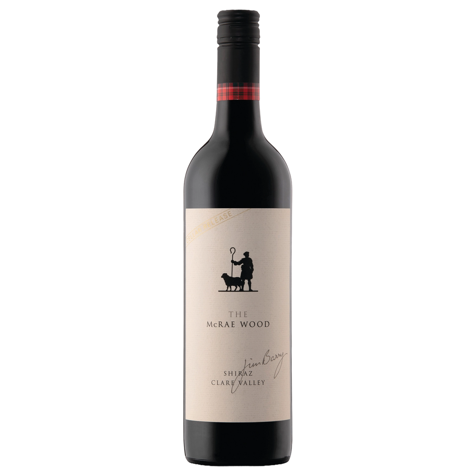 A bottle of Jim Barry The McRae Wood Shiraz Cellar Release 2018 750ml Red Wine