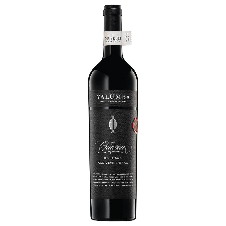 A bottle of Yalumba The Octavius Shiraz Museum Release 2016 750ml Red Wine