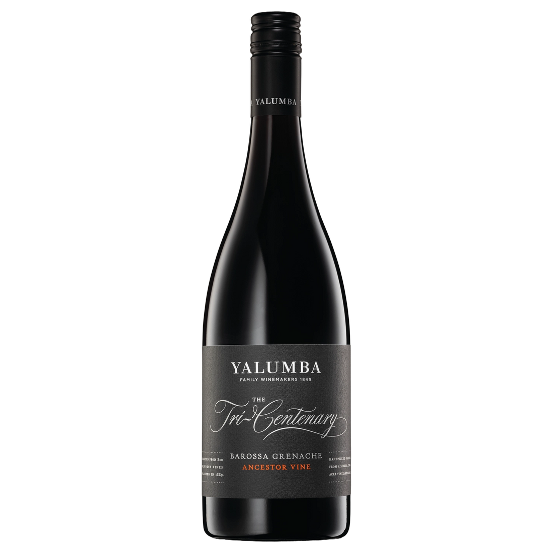 A bottle of Yalumba The Tri Centenary Grenache 2024 750ml Red Wine
