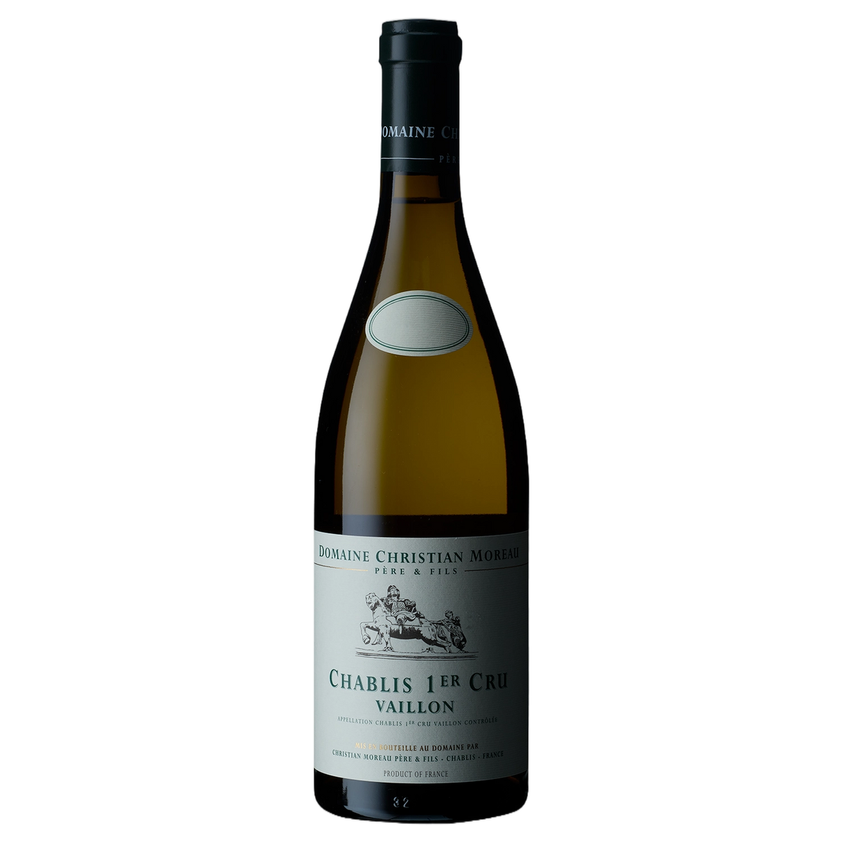 A bottle of Louis Moreau Chablis 1er Cru Vaillons (Cork) 2023 750ml White Wine