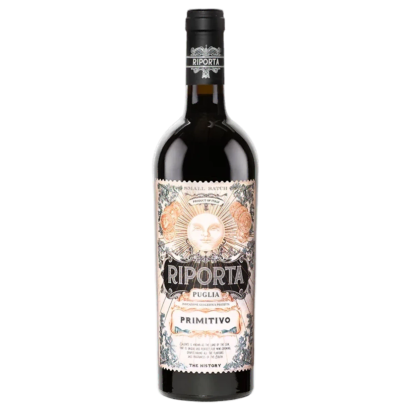 A bottle of Riporta Primitivo IGP 2024 750ml Red Wine