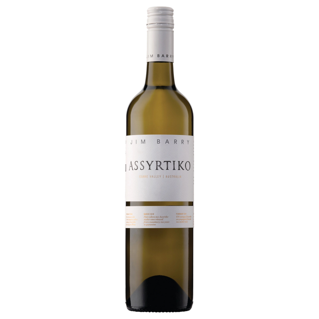 A bottle of Jim Barry Assyrtiko Cellar Release 2021 750ml White Wine