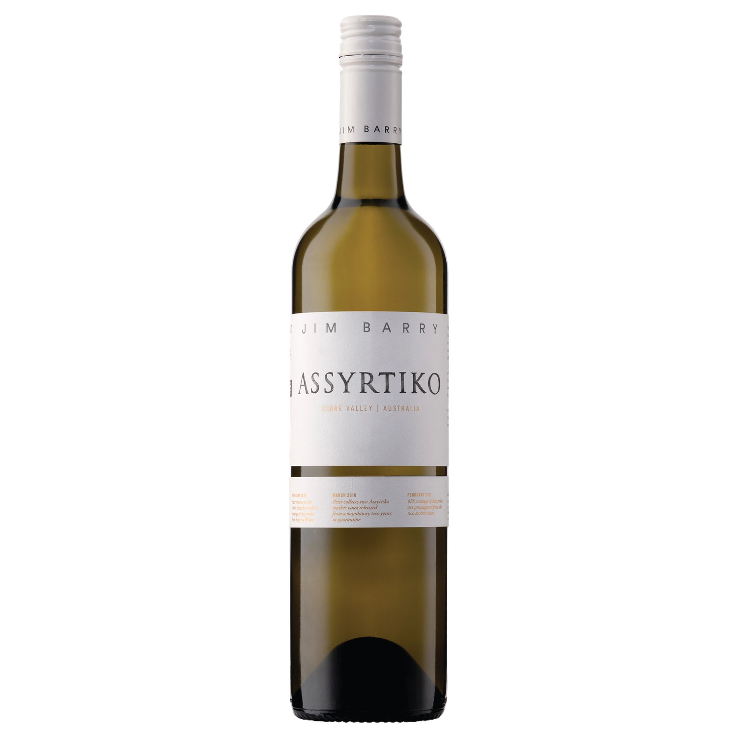 A bottle of Jim Barry Assyrtiko Cellar Release 2021 750ml White Wine