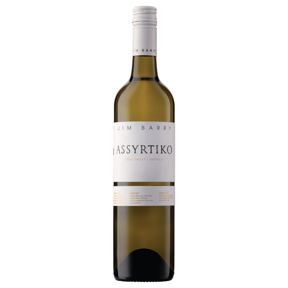 A bottle of Jim Barry Assyrtiko Cellar Release 2021 750ml White Wine