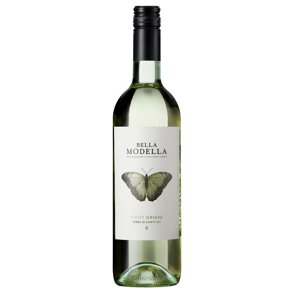 A bottle of Bella Modella La Farfalla Pinot Grigio 2025 750ml White Wine