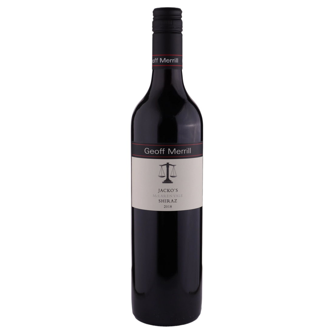 A bottle of Geoff Merrill Jacko's Shiraz 2018 750ml Red Wine