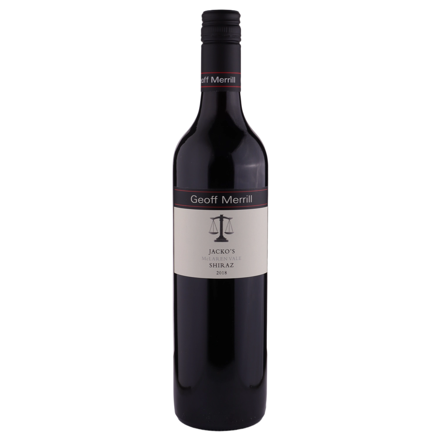 A bottle of Geoff Merrill Jacko's Shiraz 2018 750ml Red Wine