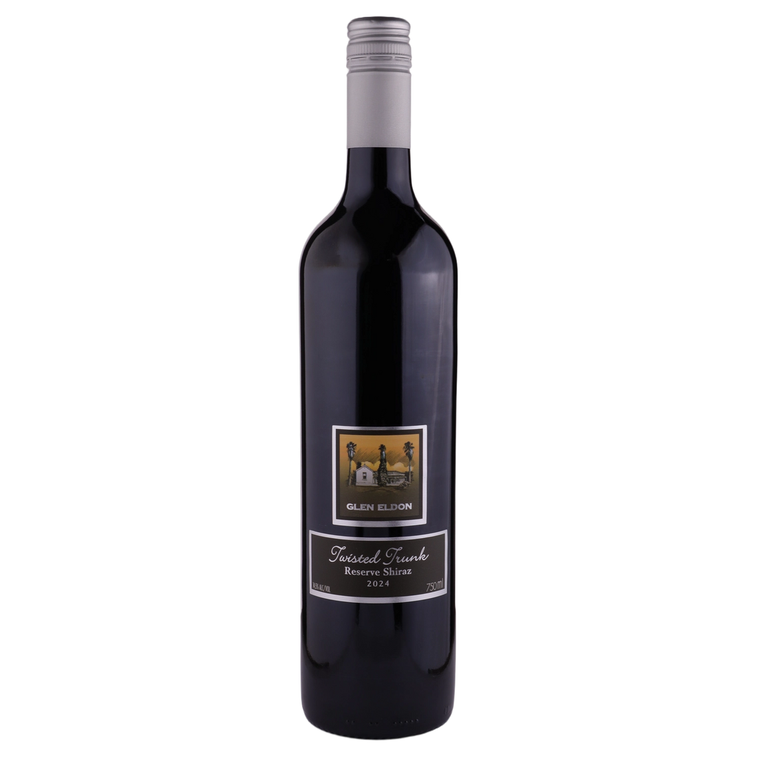 A bottle of Glen Eldon Twisted Trunk Reserve Shiraz 2024 750ml Red Wine