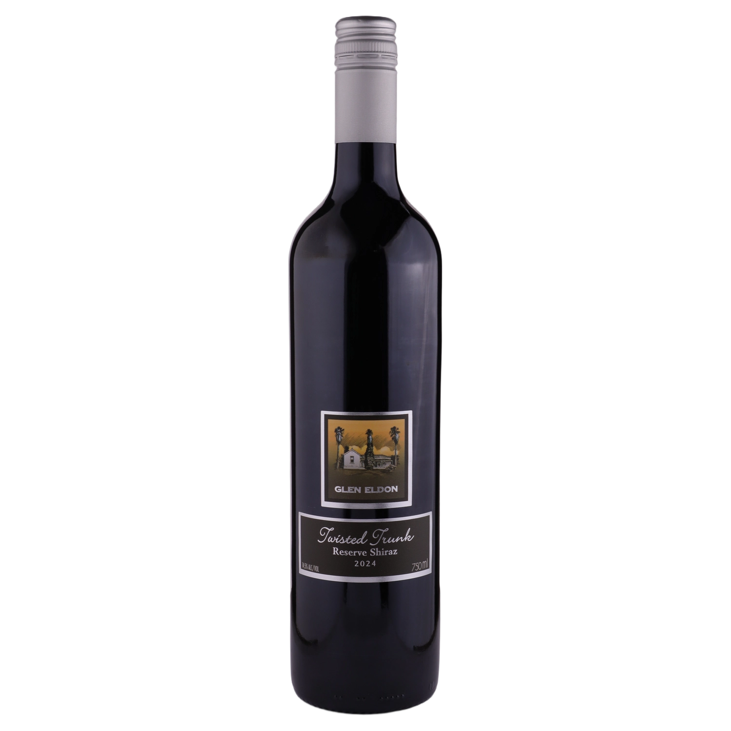 A bottle of Glen Eldon Twisted Trunk Reserve Shiraz 2024 750ml Red Wine