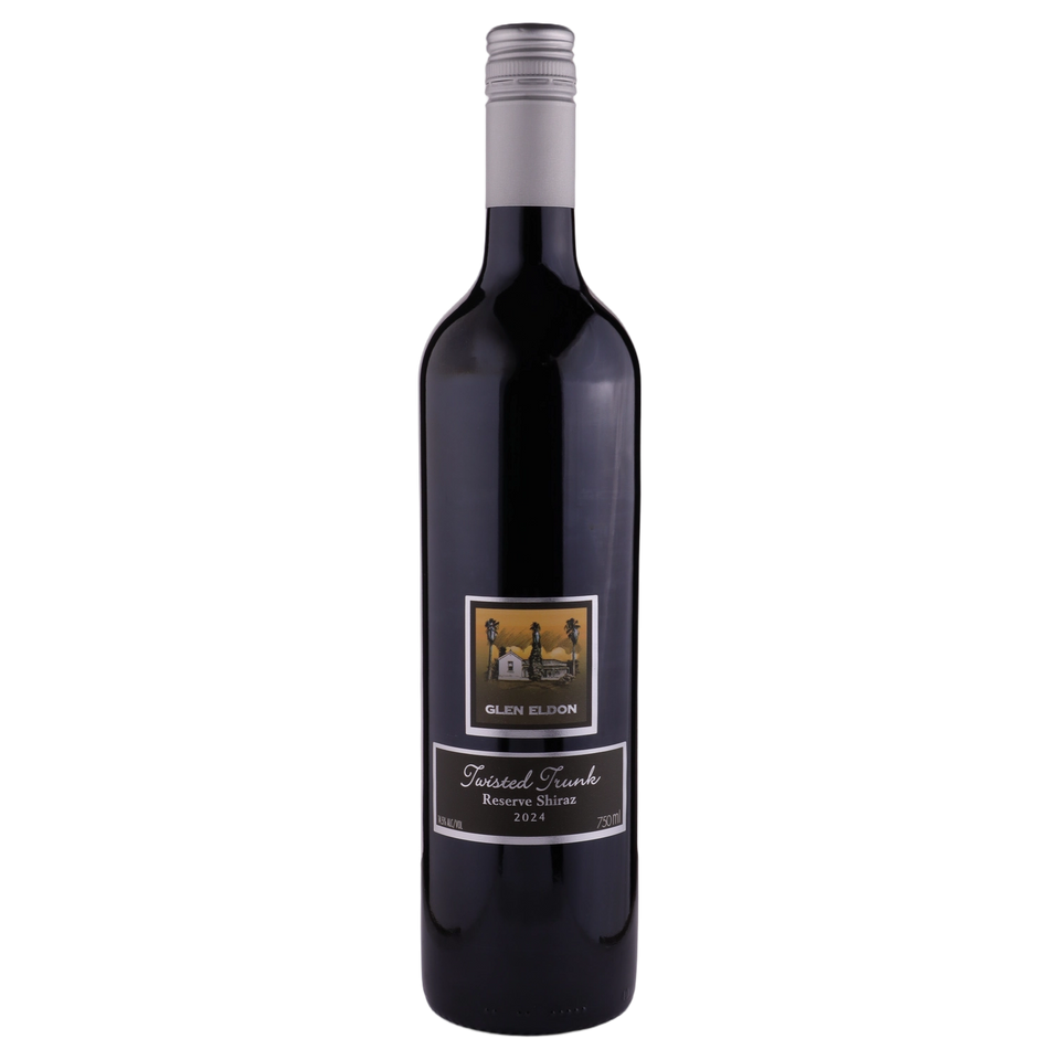 A bottle of Glen Eldon Twisted Trunk Reserve Shiraz 2024 750ml Red Wine
